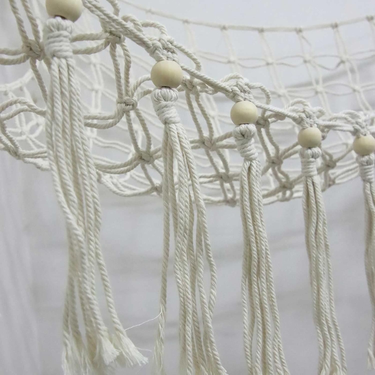 Stuffed Animal Net or Hammock with LED Light and Hooks - Stuffed Animal Storage Toy Hammock for Wall - Macrame Corner Plushie Net Jumbo, Boho Hanging Plush Organizer for Kids Bedroom Decor (41*41*57) - Image 5
